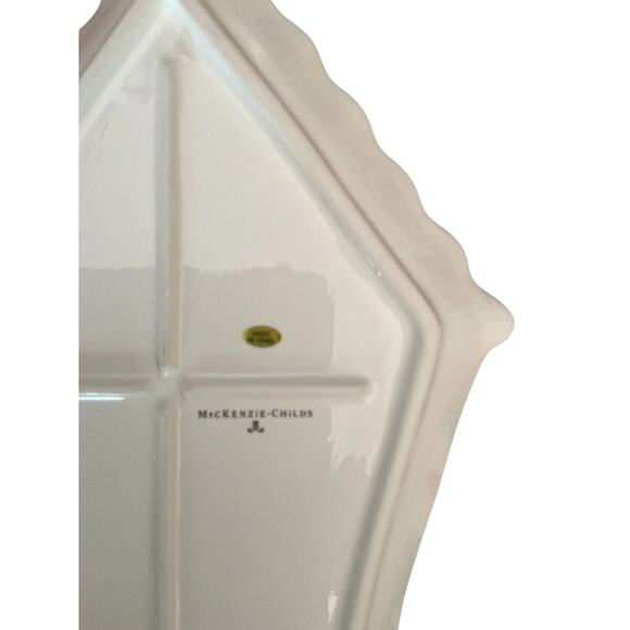 MACKENZIE-CHILDS Holiday Sweets Christmas Cookie Dessert Plate Gingerbread NEW - Picture 3 of 3